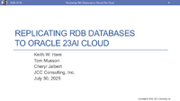 Replicating Rdb DB with JCC LML to Oracle 23ai Cloud